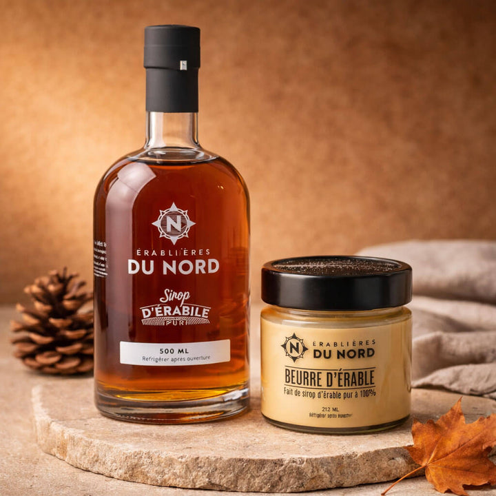 Emballage duo sirop et beurre d'érable